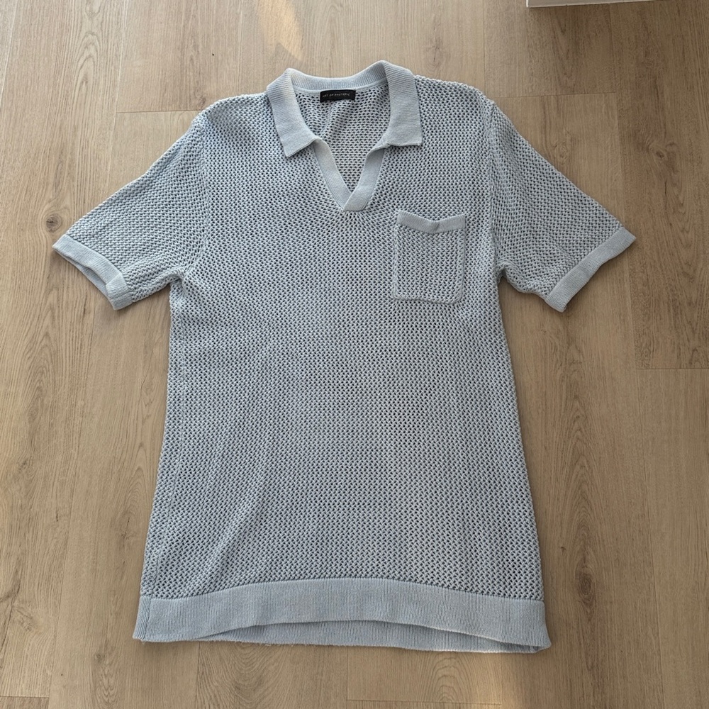 Art of Rhetoric Knit Polo – Men’s Large – Textured Vintage-Style Shirt